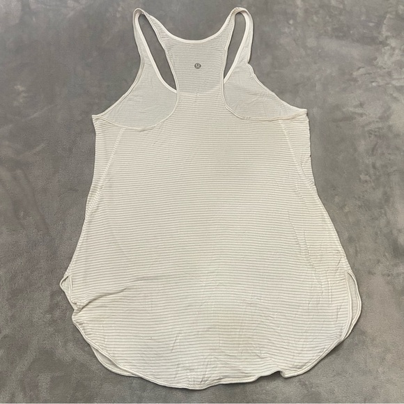Lululemon All Love Tank Tank Striped Mesh White 3054 - Picture 7 of 9